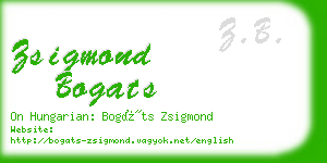 zsigmond bogats business card